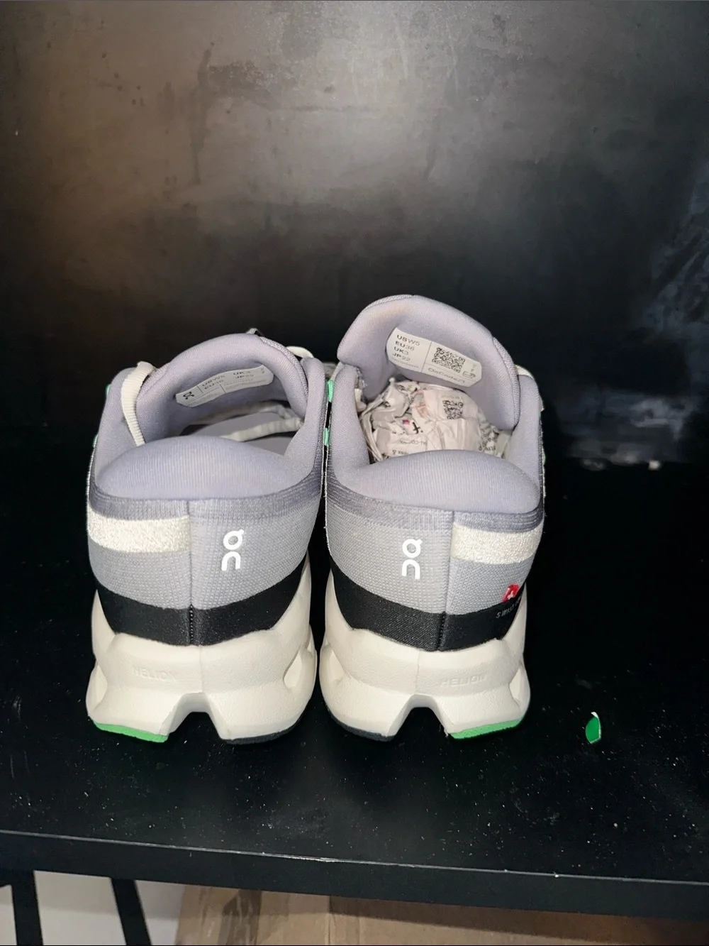 On Running Women's Cloud Sneakers — Light Gray with Mint Accents